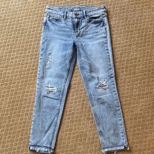 White House Black Market Distressed Light Blue Women's Jeans